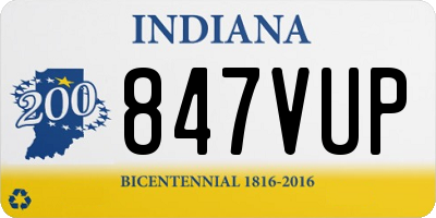 IN license plate 847VUP