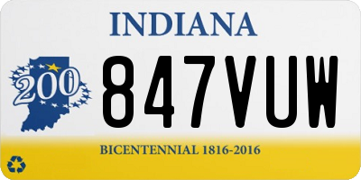 IN license plate 847VUW