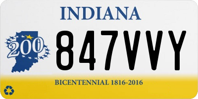 IN license plate 847VVY