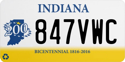 IN license plate 847VWC