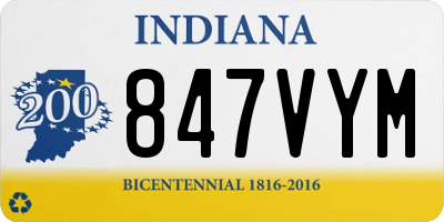 IN license plate 847VYM