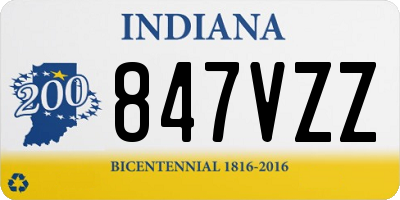IN license plate 847VZZ