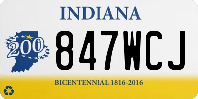 IN license plate 847WCJ