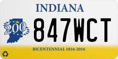 IN license plate 847WCT