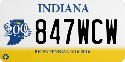 IN license plate 847WCW