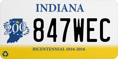 IN license plate 847WEC