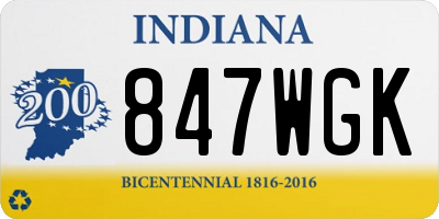 IN license plate 847WGK
