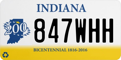 IN license plate 847WHH