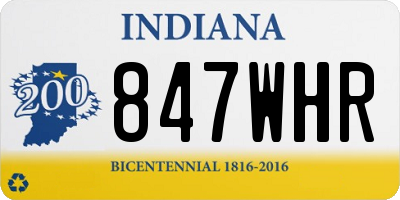 IN license plate 847WHR