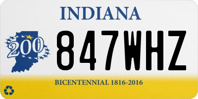 IN license plate 847WHZ