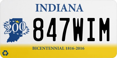 IN license plate 847WIM
