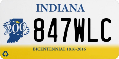 IN license plate 847WLC
