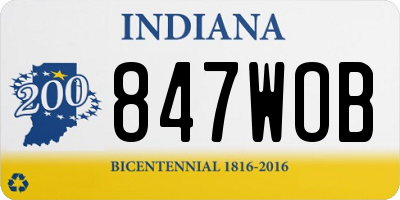 IN license plate 847WOB