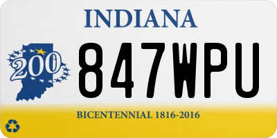 IN license plate 847WPU