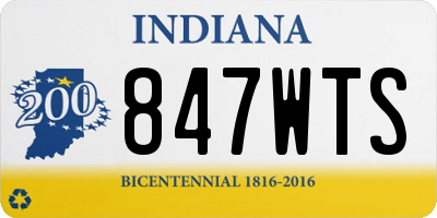 IN license plate 847WTS