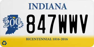 IN license plate 847WWV