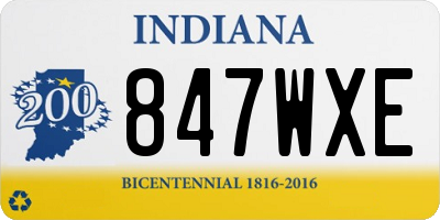 IN license plate 847WXE