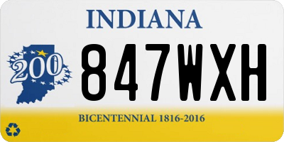 IN license plate 847WXH