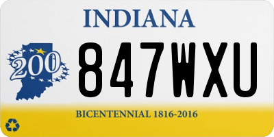 IN license plate 847WXU