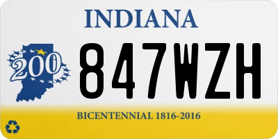 IN license plate 847WZH