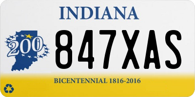 IN license plate 847XAS