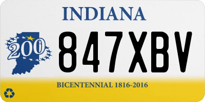 IN license plate 847XBV