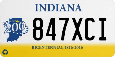 IN license plate 847XCI
