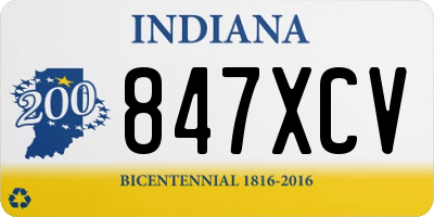 IN license plate 847XCV