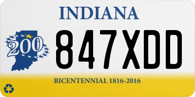 IN license plate 847XDD