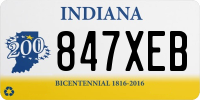 IN license plate 847XEB