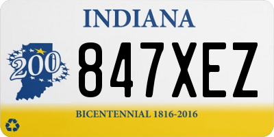 IN license plate 847XEZ