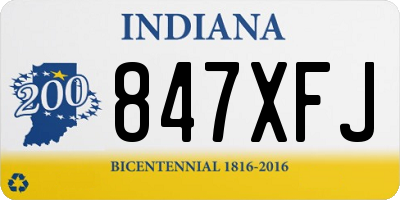 IN license plate 847XFJ