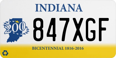 IN license plate 847XGF