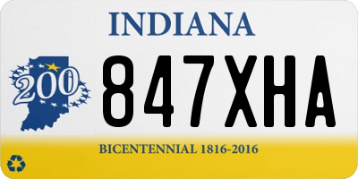 IN license plate 847XHA