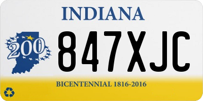 IN license plate 847XJC
