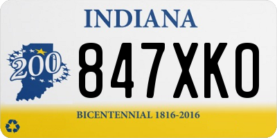 IN license plate 847XKO