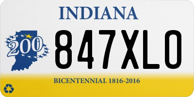 IN license plate 847XLO