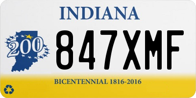 IN license plate 847XMF