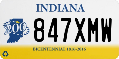 IN license plate 847XMW