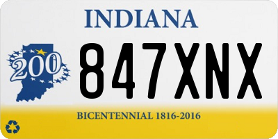 IN license plate 847XNX