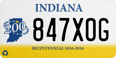 IN license plate 847XOG