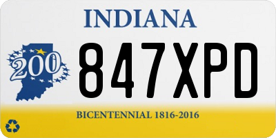 IN license plate 847XPD
