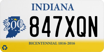 IN license plate 847XQN