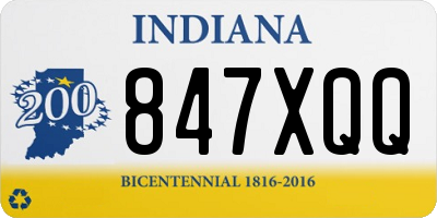IN license plate 847XQQ