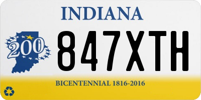 IN license plate 847XTH