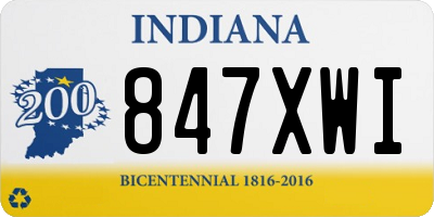IN license plate 847XWI