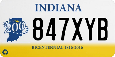IN license plate 847XYB