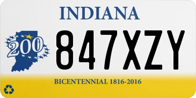 IN license plate 847XZY