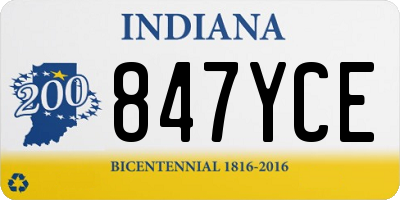 IN license plate 847YCE