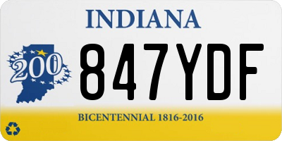 IN license plate 847YDF